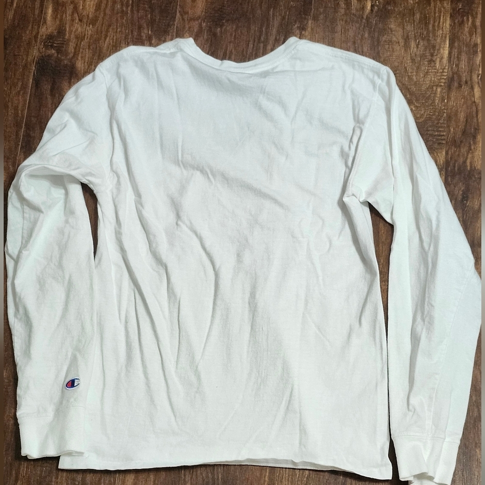 Champion Long Sleeve T-shirt. White Color . Size Small - Picture 3 of 8